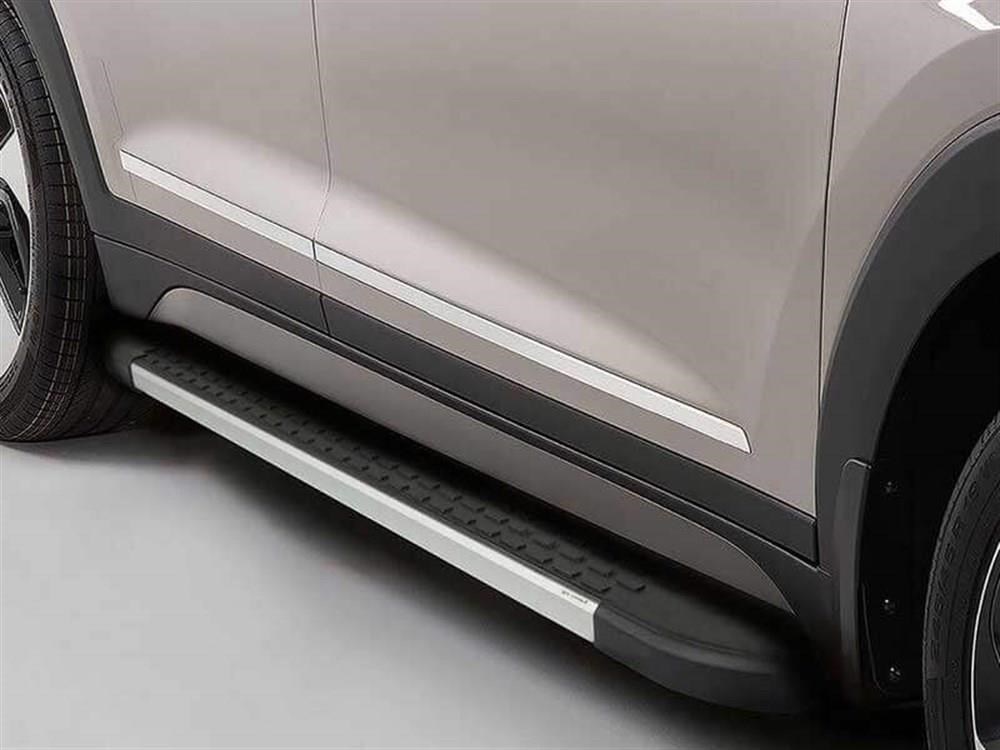 Omsa Line VW Amarok Yan Basamak 2010 Sonrası Nevada Mat Alüminyum Alınlı Yan Koruma Basamak