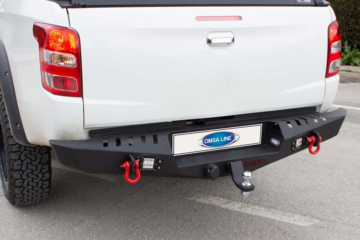 OMSA Mitsubishi L200 Dakar Çelik Arka Tampon Ledli Sensörlü-Sensörsüz 2015-2019 Arası