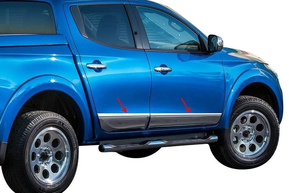 OMSA Mitsubishi L200 Krom Yan Kapı Çıtası 4 Parça 2020 ve Sonrası