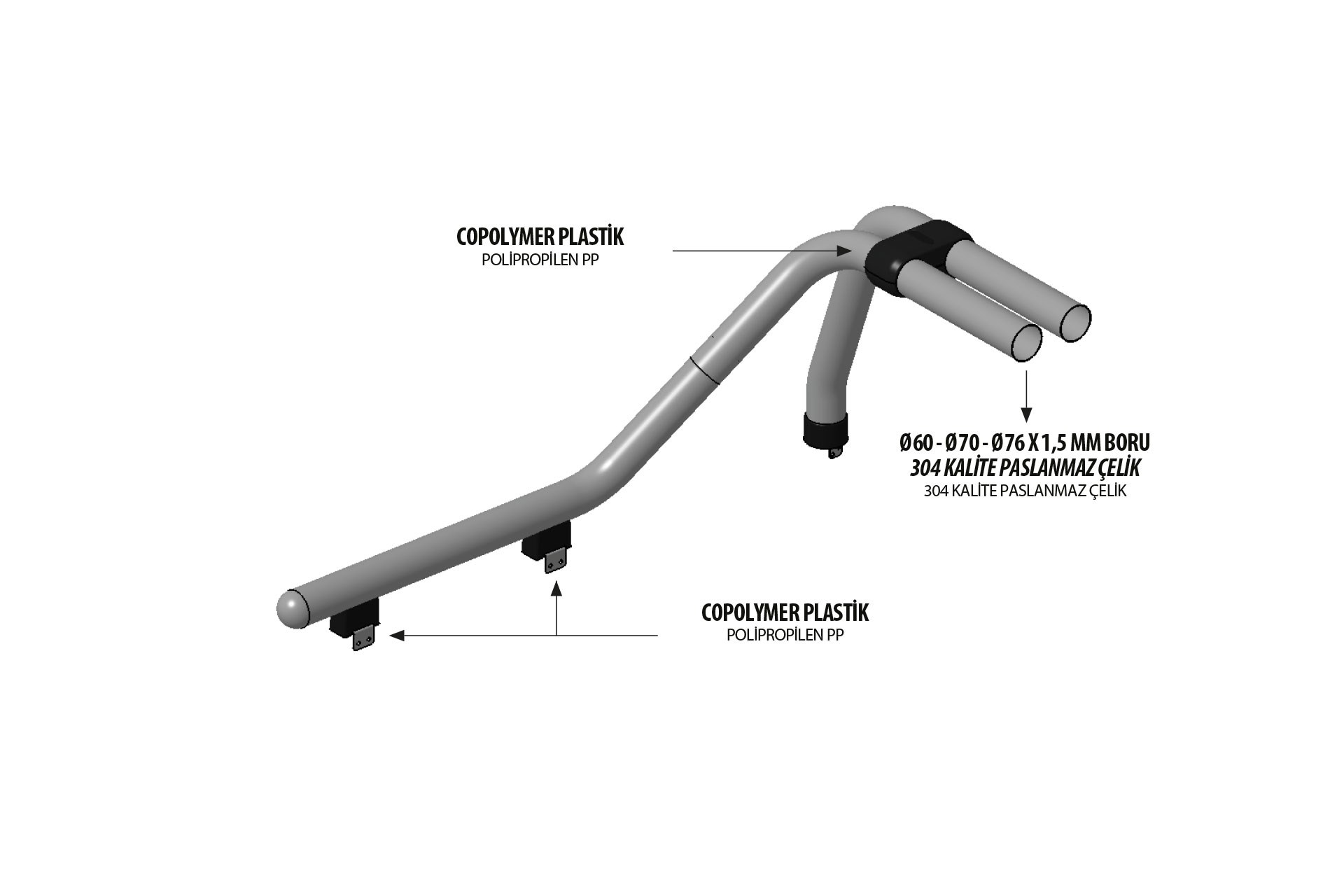 OMSA Ssangyong KGM Musso Kobra Roll Bar Çap:76 Krom 2026 ve Sonrası