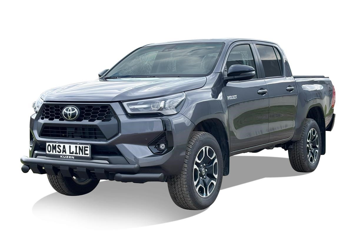 OMSA Toyota Hilux Shark Ön Koruma Çap:76 Siyah 2015-2026 Arası