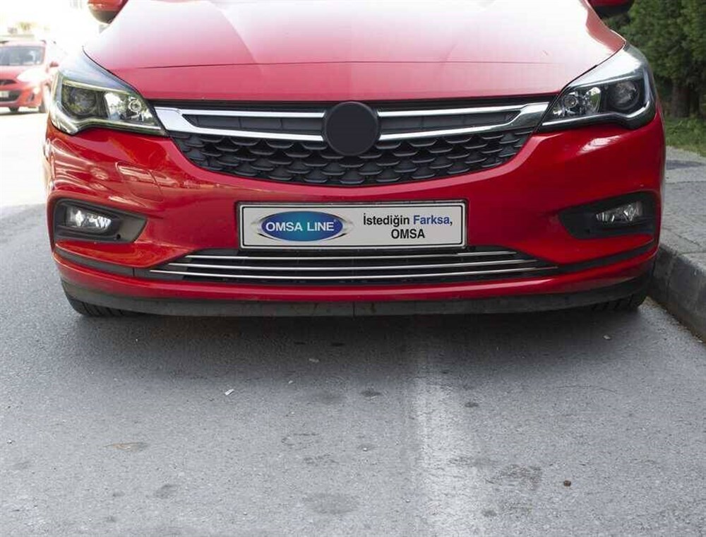 Opel Astra K Krom Ön Tampon Alt Çıtası 3 Parça Sensörsüz 2015 ve Sonrası