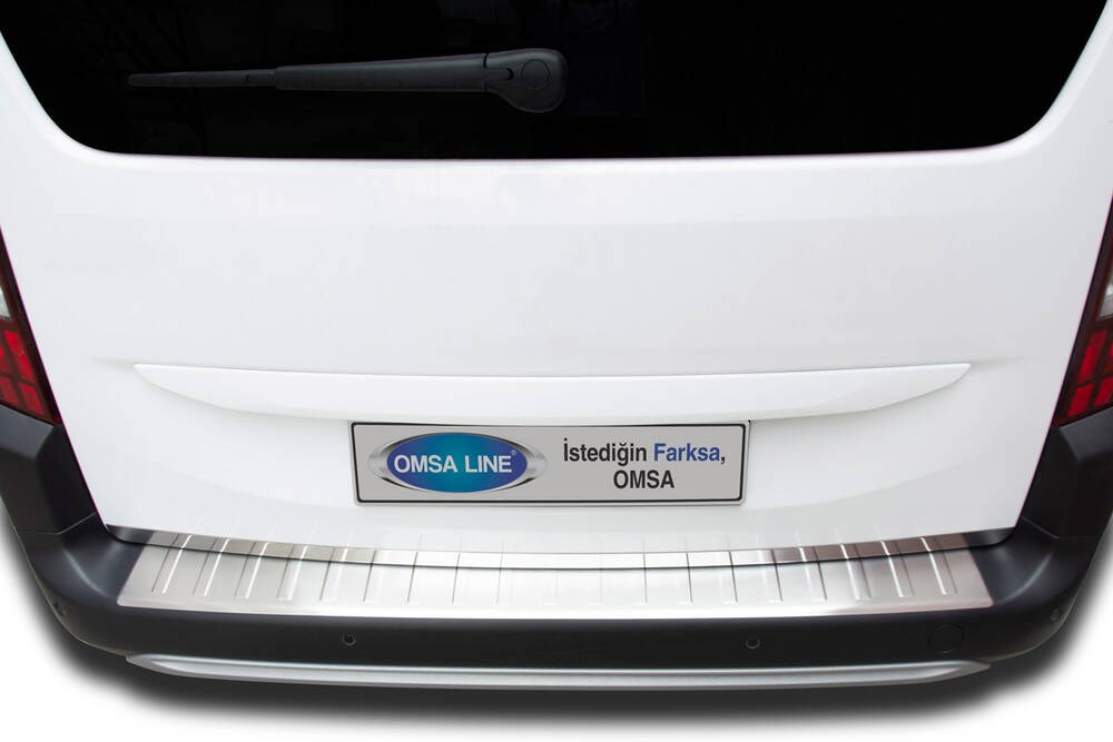 Peugeot Rifter Krom Arka Tampon Eşiği Taşlı 2019 ve Sonrası