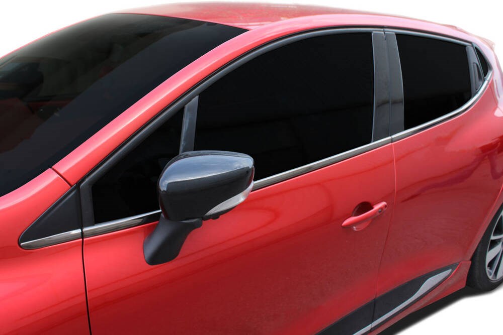 Renault Clio 4 HB Siyah Krom Cam Çıtası 8 Parça 2012-2018 Arası