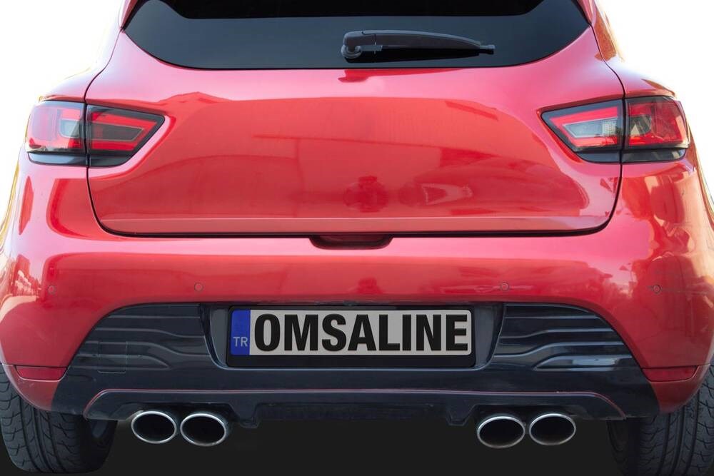 Renault Clio 4 Kırmızı Krom Bagaj Alt Çıtası 2012-2018 Arası