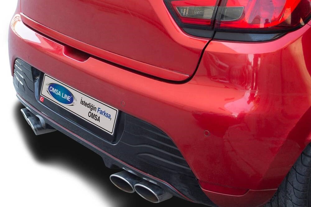 Renault Clio 4 Kırmızı Krom Bagaj Alt Çıtası 2012-2018 Arası