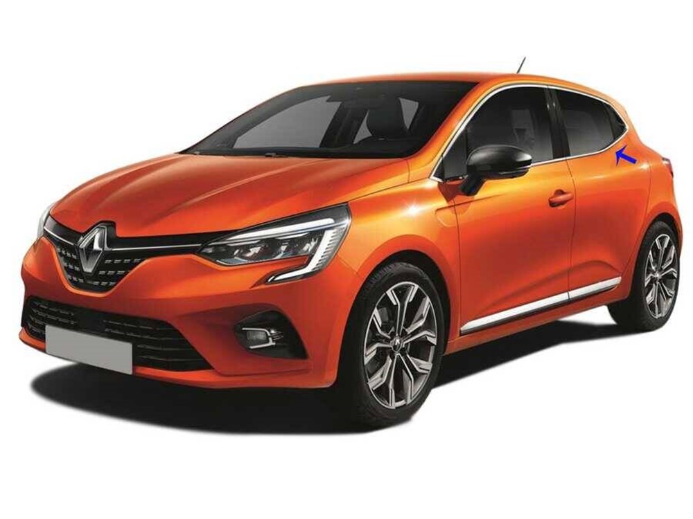 Renault Clio 5 Krom Cam Çerçevesi 12 Parça 2019 ve Sonrası