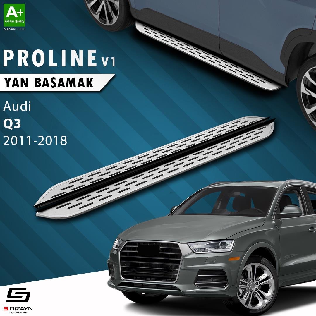 S-Dizayn Audi Q3 8U OEM Still Pro V1 Aluminyum Yan Basamak 173 Cm 2011-2018 A+ Kalite