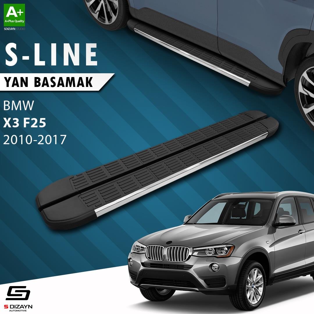 S-Dizayn Bmw X3 F25 S-Line Krom Yan Basamak 193 Cm 2010-2017 A+ Kalite