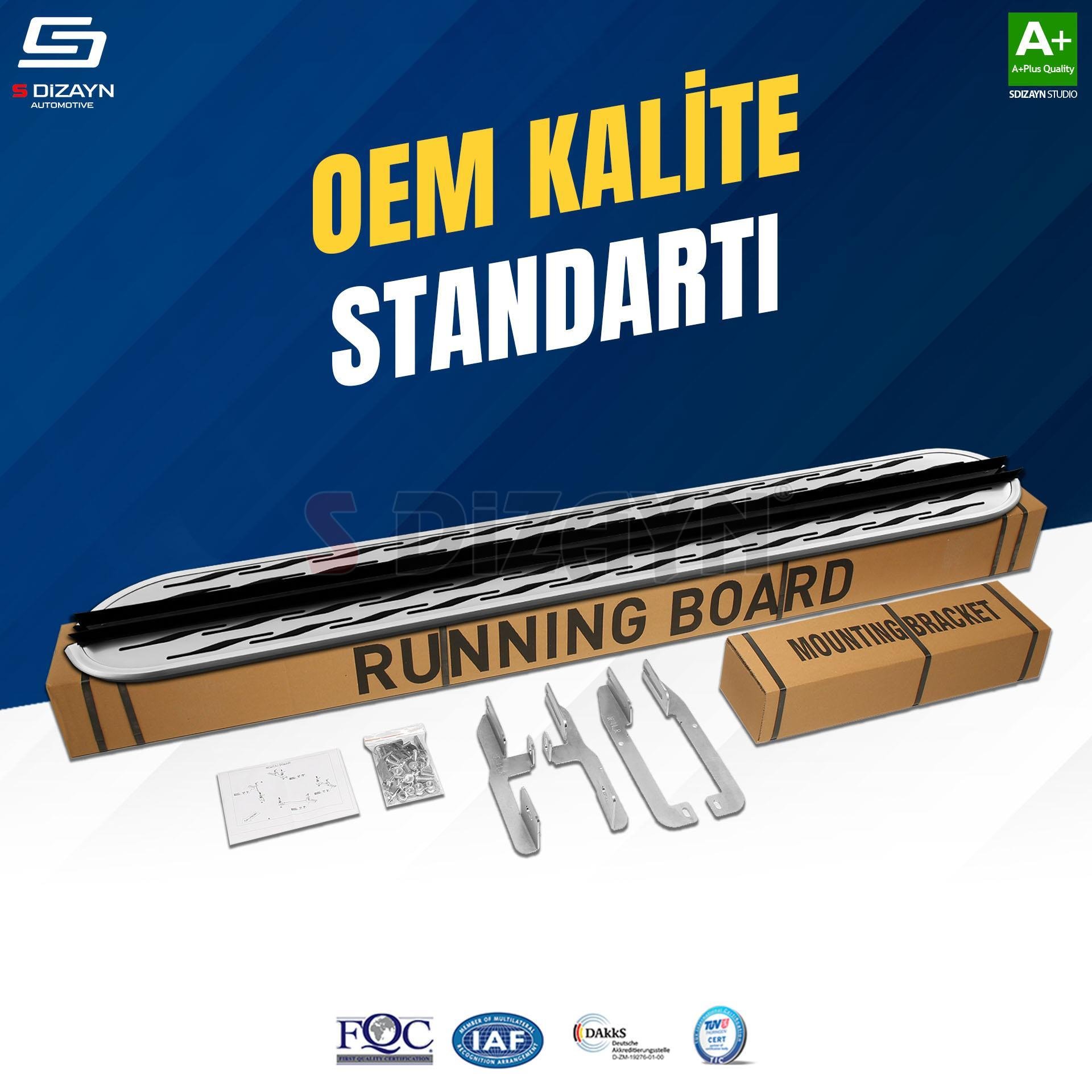 S-Dizayn Chery Tiggo7 Pro OEM Still Pro V2 Aluminyum Yan Basamak 183 Cm 2022 Üzeri A+ Kalite