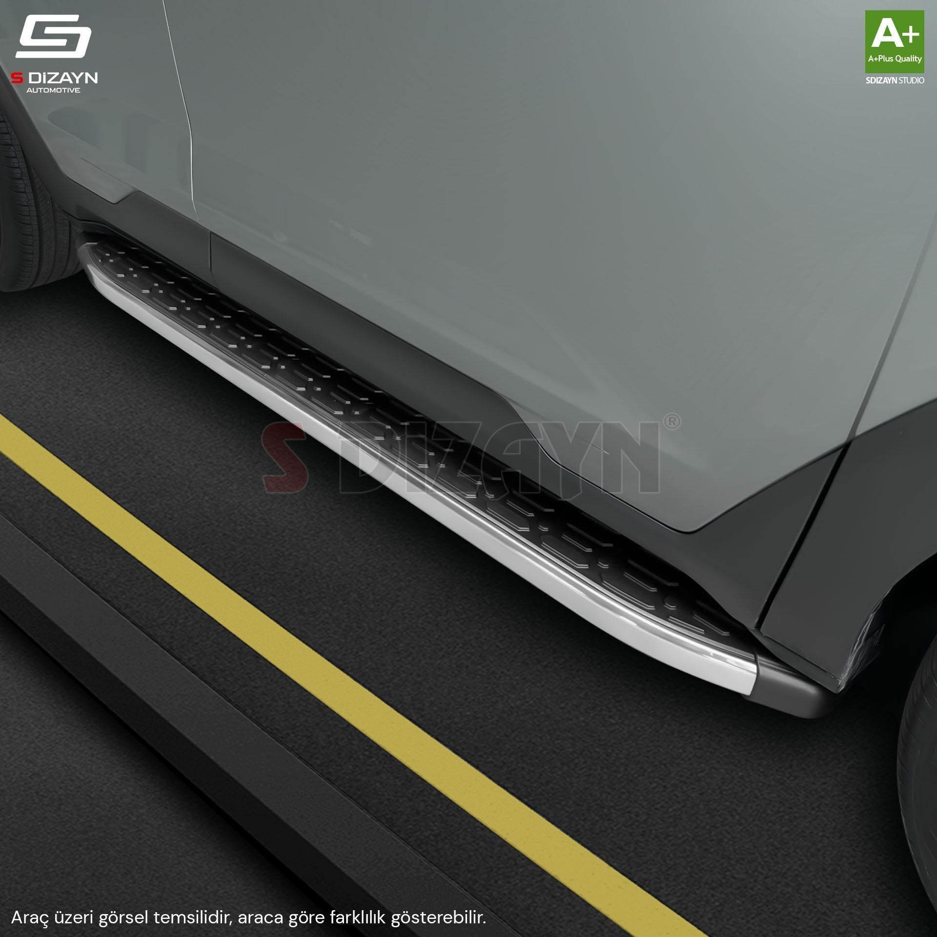 S-Dizayn Citroen Berlingo 3 Uzun Şase Evo Krom Yan Basamak 213 Cm 2018 Üzeri A+ Kalite