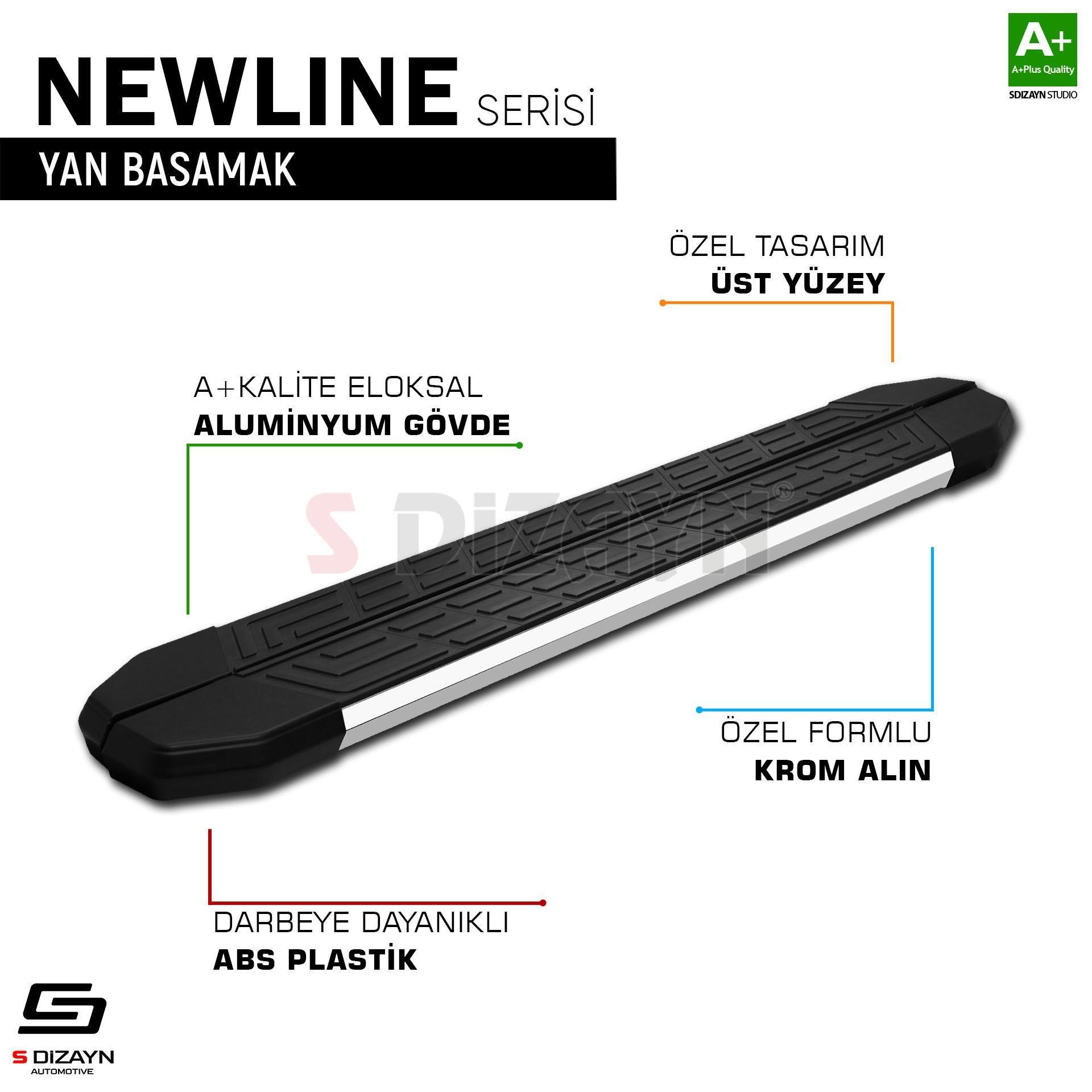 S-Dizayn Citroen C4 3 NewLine Krom Yan Basamak 183 Cm 2021 Üzeri A+ Kalite