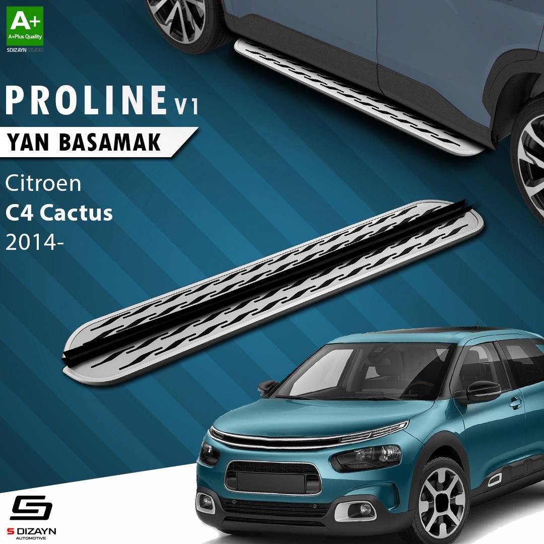 S-Dizayn Citroen C4 Cactus OEM Still Pro V2 Aluminyum Yan Basamak 183 Cm 2014 Üzeri A+ Kalite