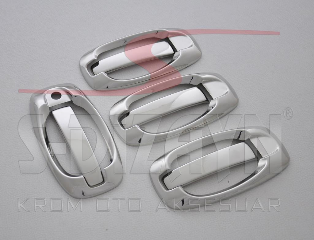 S-Dizayn Citroen Nemo Krom Kapı Kolu 4 Kapı 8 Prç 2008-2017 (Set)