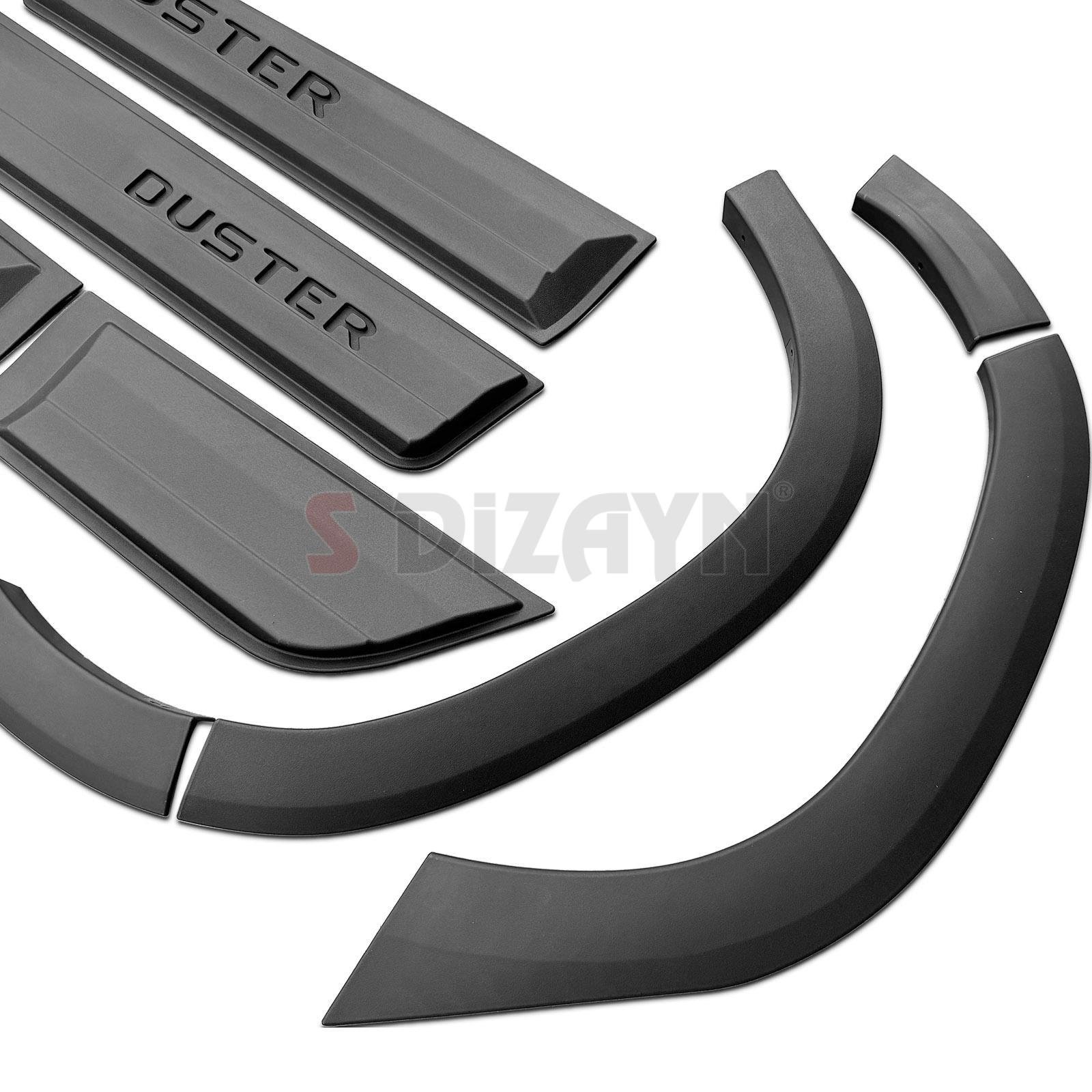 S-Dizayn Dacia Duster 2 Kapı Koruma ve Çamurluk Kaplaması Dodik Seti 12 Prç 2018-2023 A+ Kalite