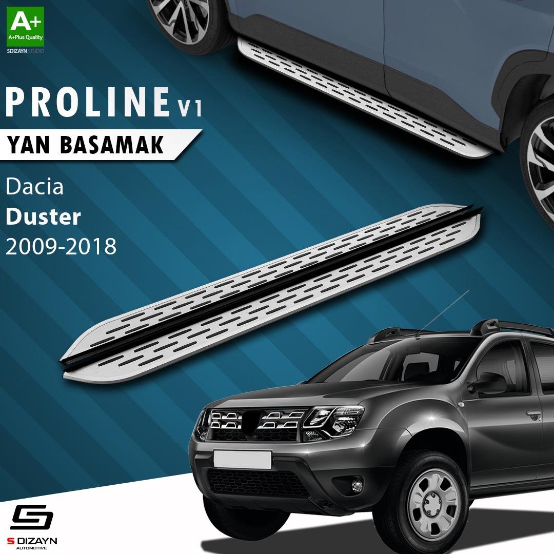 S-Dizayn Dacia Duster OEM Still Pro V1 Aluminyum Yan Basamak 173 Cm 2009-2018 A+ Kalite