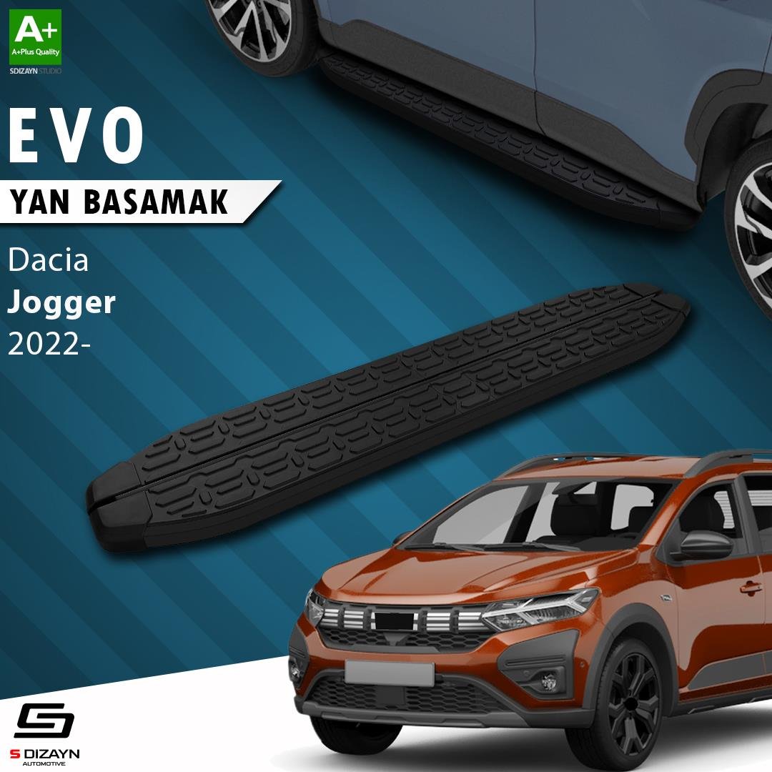 S-Dizayn Dacia Jogger Evo Siyah Yan Basamak 213 Cm 2022 Üzeri A+ Kalite