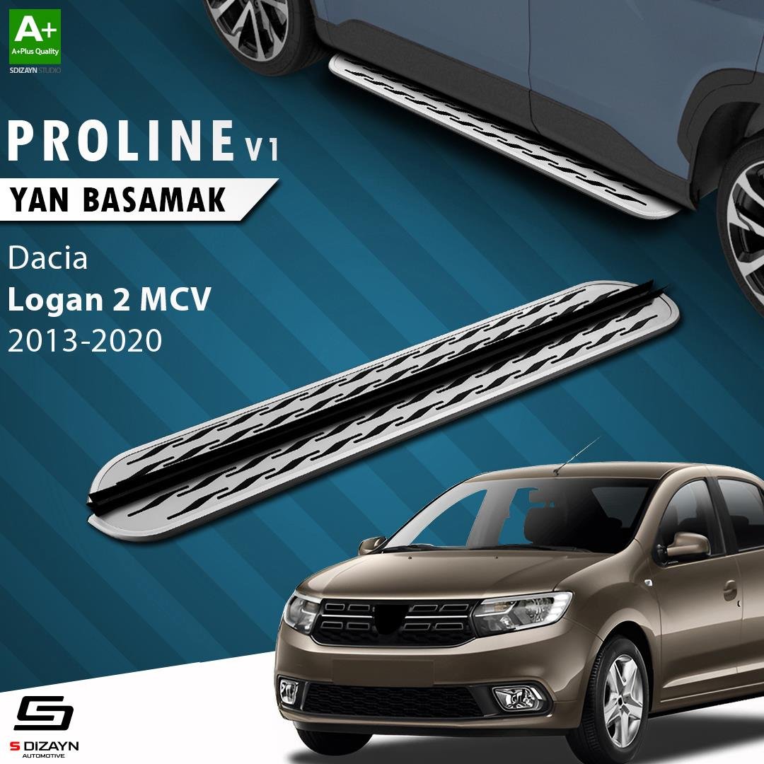 S-Dizayn Dacia Logan 2 MCV OEM Still Pro V2 Aluminyum Yan Basamak 183 Cm 2013-2020 A+ Kalite