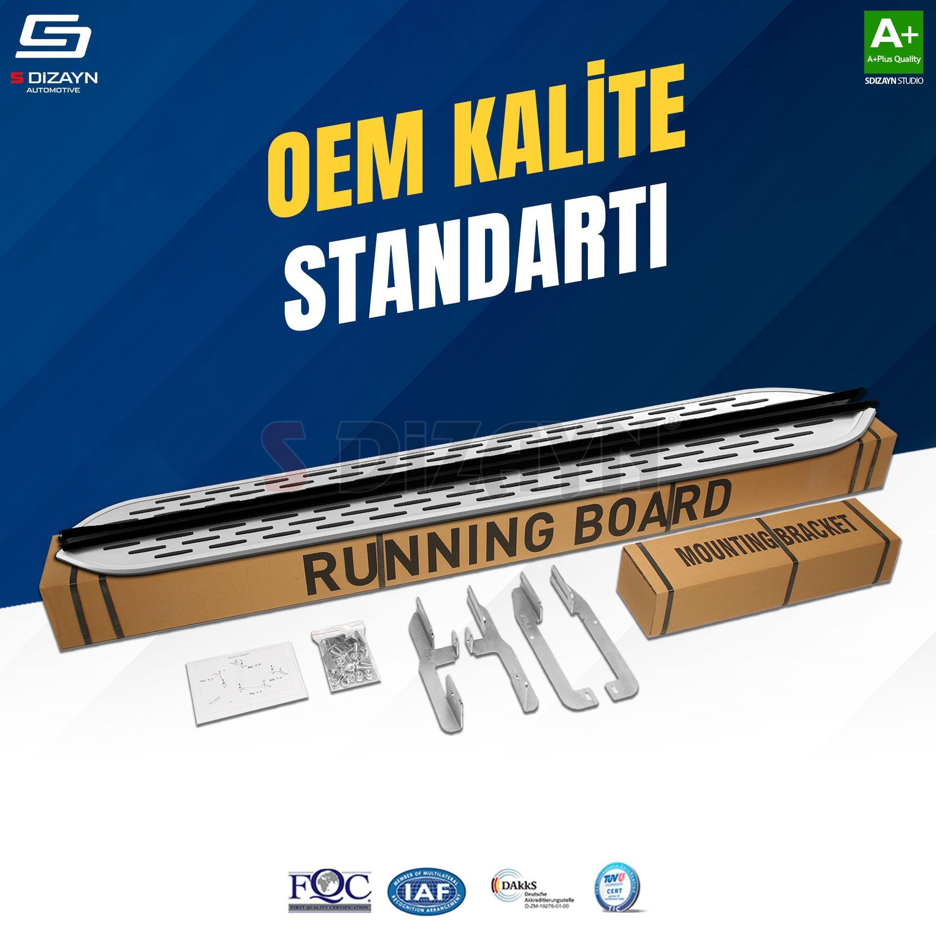 S-Dizayn Dacia Sandero 2 Stepway OEM Still Pro V1 Aluminyum Yan Basamak 173 Cm 2013-2020 A+ Kalite