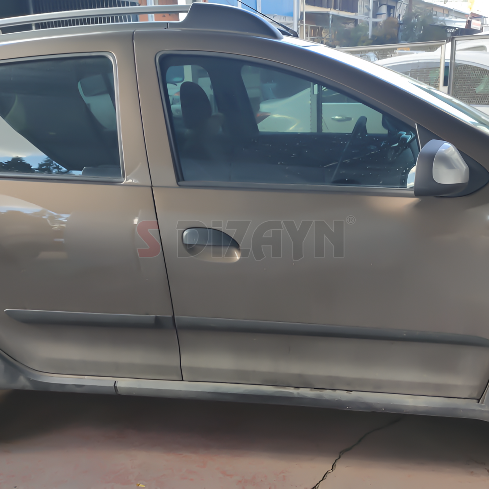 S-Dizayn Dacia Sandero Stepway ABS Plastik Yan Kapı Koruma Çıtası 2013-2020 A+ Kalite