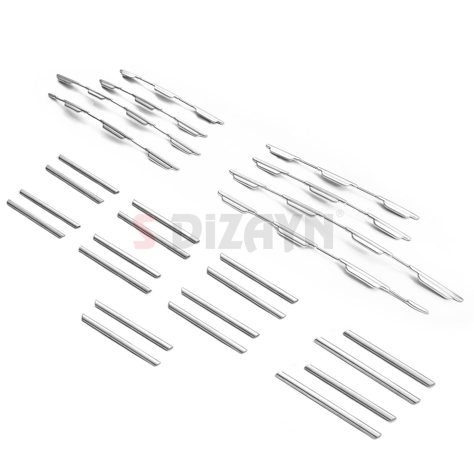 S-Dizayn Fiat Egea Krom Ön Panjur ve Tampon Çıta Seti Diamond Model 22 Prç. 2020 Üzeri (Parlak Krom)