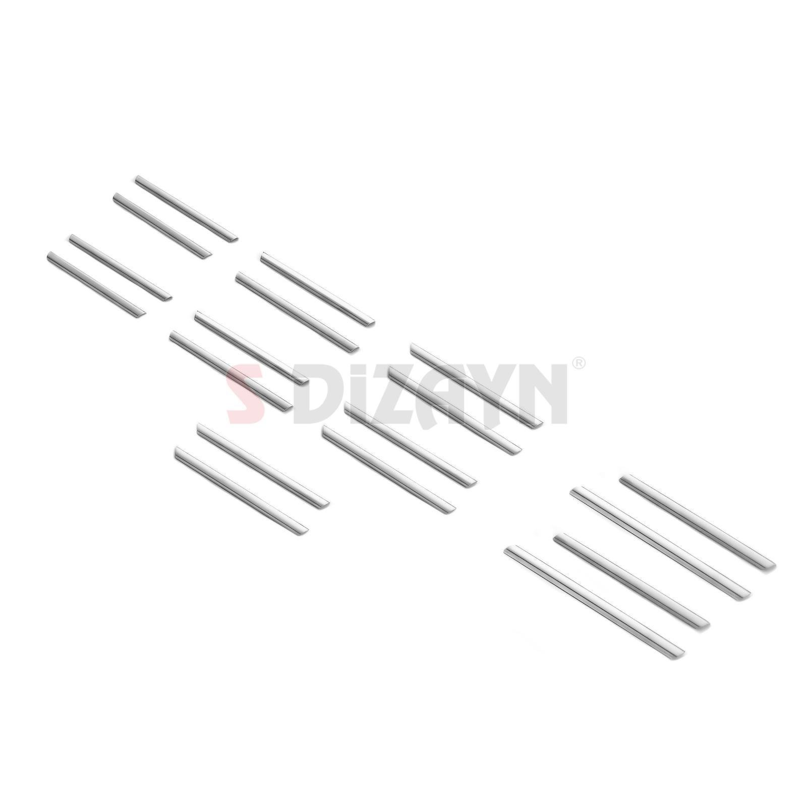 S-Dizayn Fiat Egea Krom Ön Tampon Alt Çıtası Diamond Model 14 Prç. 2020 Üzeri (Mat Krom) A+ Kalite