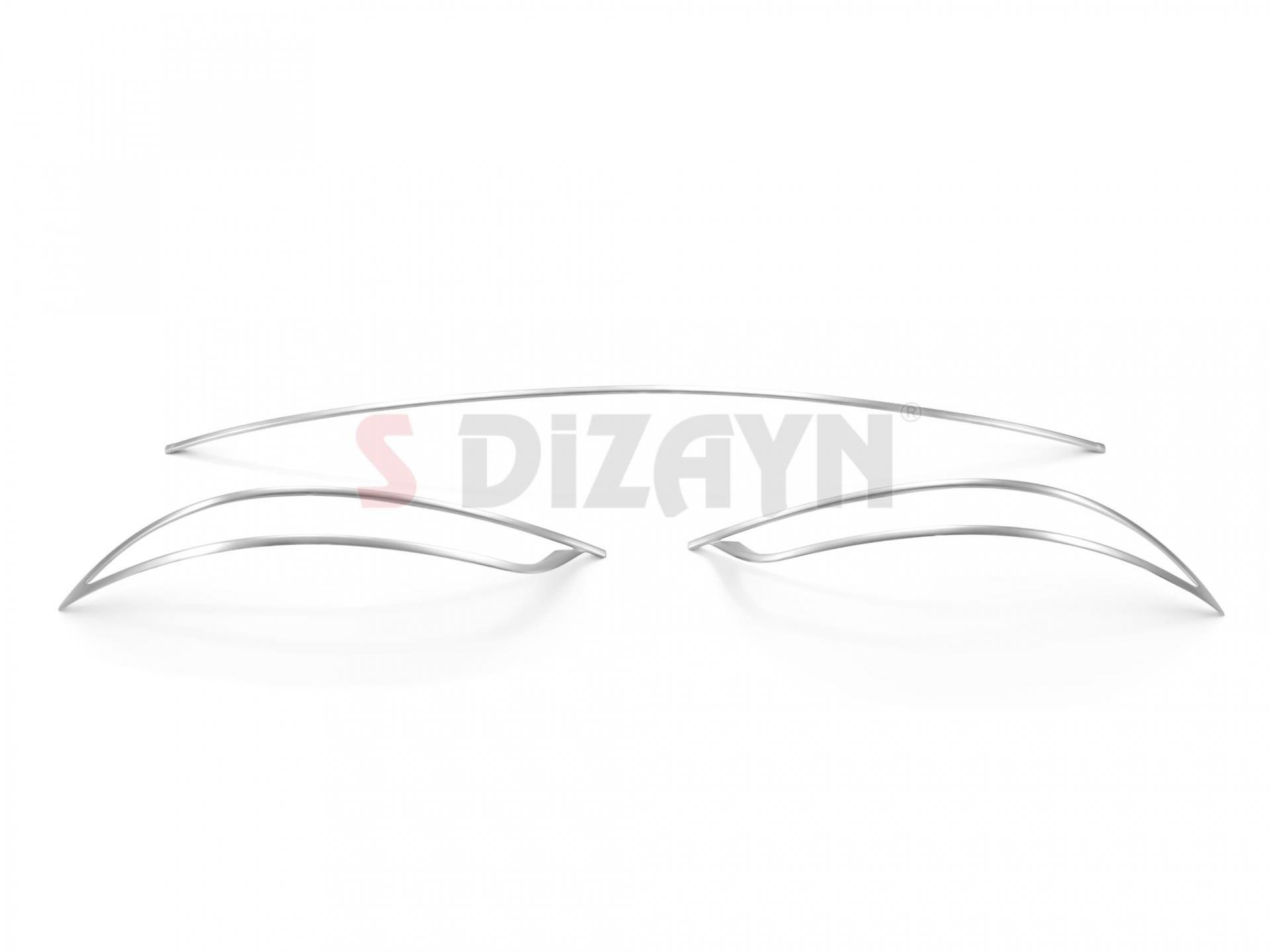 S-Dizayn Fiat Egea SD Krom Arka Tampon Difüzör Çıtası 3 Prç. 2015 Üzeri (Mat Krom) A+ Kalite