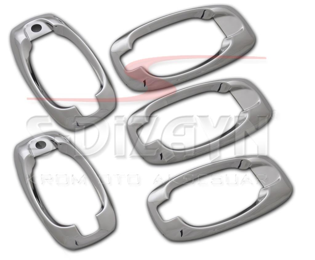 S-Dizayn Fiat Fiorino Krom Kapı Kolu Çerçevesi 5 Kapı 2008-2016