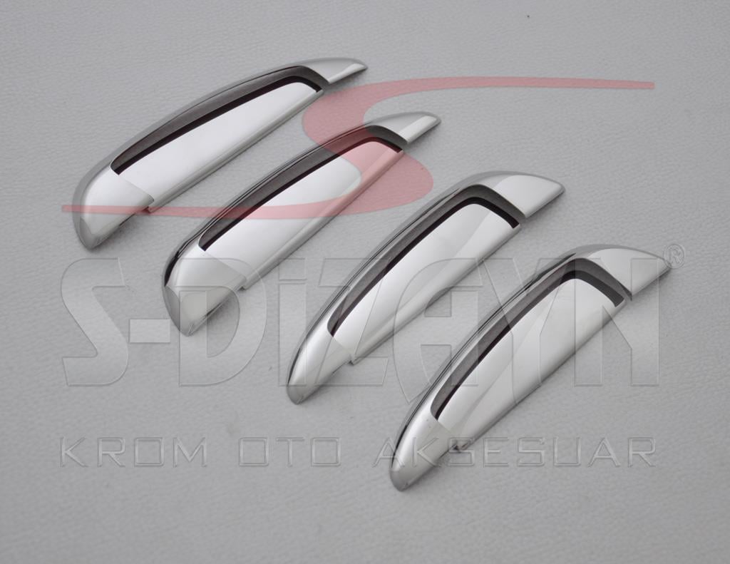S-Dizayn Fiat Linea Krom Kapı Kolu 4 Kapı 8 Prç 2007-2018 (Çerçeveli)