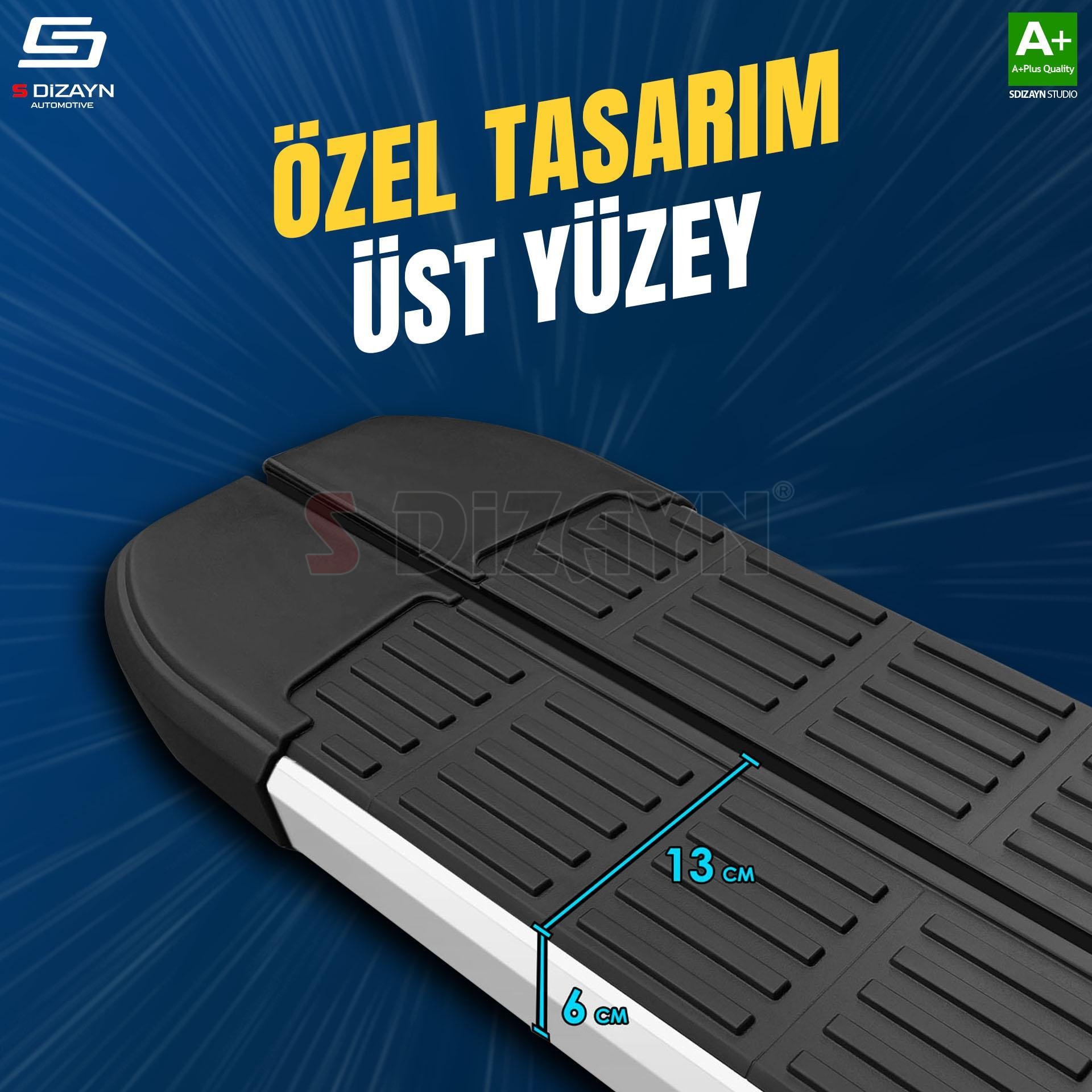 S-Dizayn Fiat Scudo 3 Kısa Şase S-Line Aluminyum Yan Basamak 213 Cm 2020 Üzeri A+ Kalite
