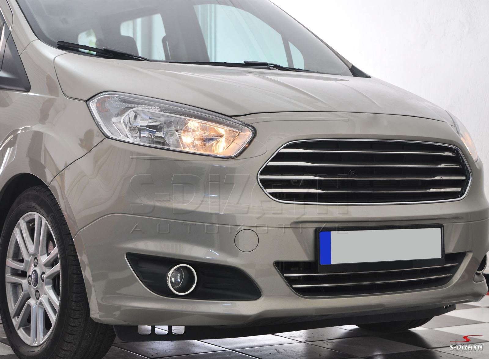 S-Dizayn Ford Courier Krom Ön Tampon Çıta 2 Prç 2014-2017