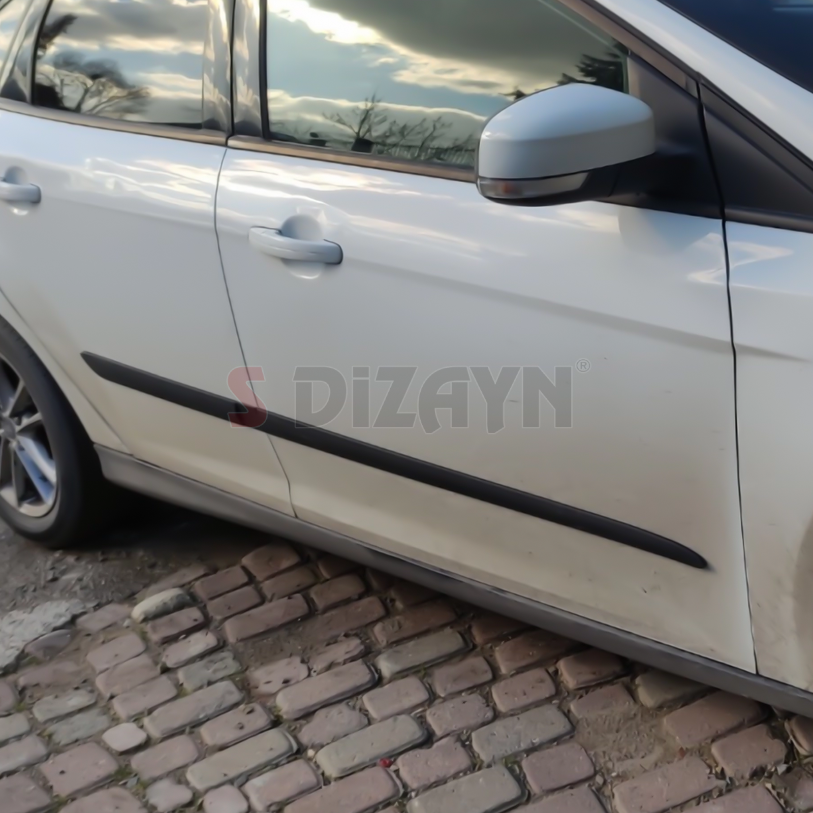S-Dizayn Ford Focus ABS Plastik Yan Kapı Koruma Çıtası 2011-2019 A+ Kalite