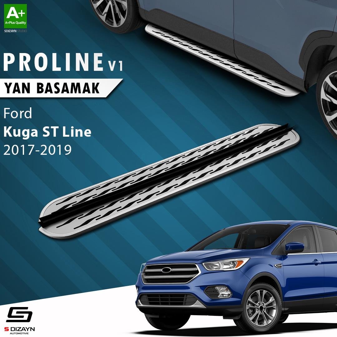 S-Dizayn Ford Kuga 2 ST-Line OEM Still Pro V2 Aluminyum Yan Basamak 183 Cm 2017-2019 A+ Kalite