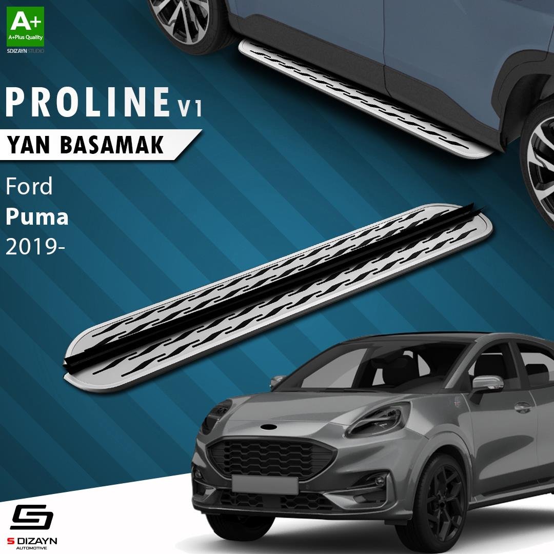 S-Dizayn Ford Puma OEM Still Pro V2 Aluminyum Yan Basamak 173 Cm 2019 Üzeri A+ Kalite