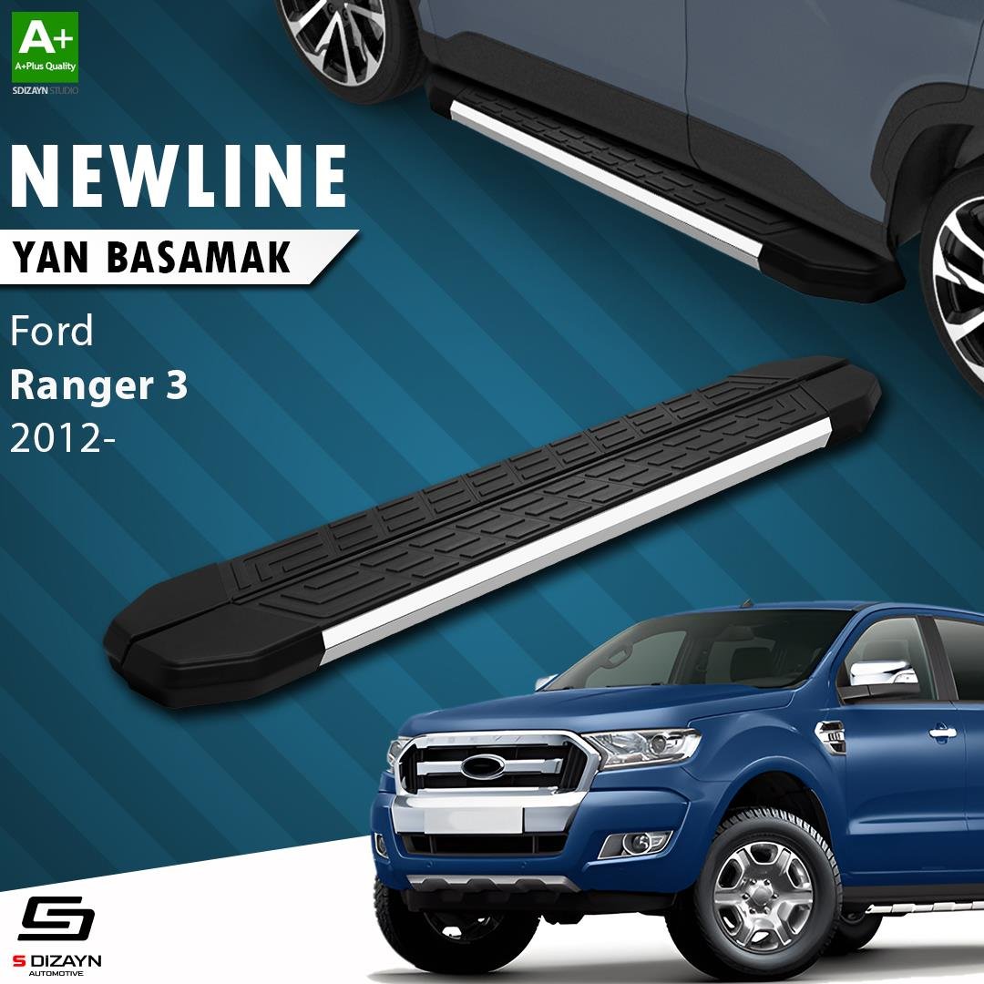 S-Dizayn Ford Ranger 3 NewLine Krom Yan Basamak 203 Cm 2012-2022 A+ Kalite