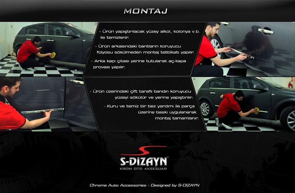 S-Dizayn Honda Civic Kapı Koruma Çıtası Krom 2012-2016