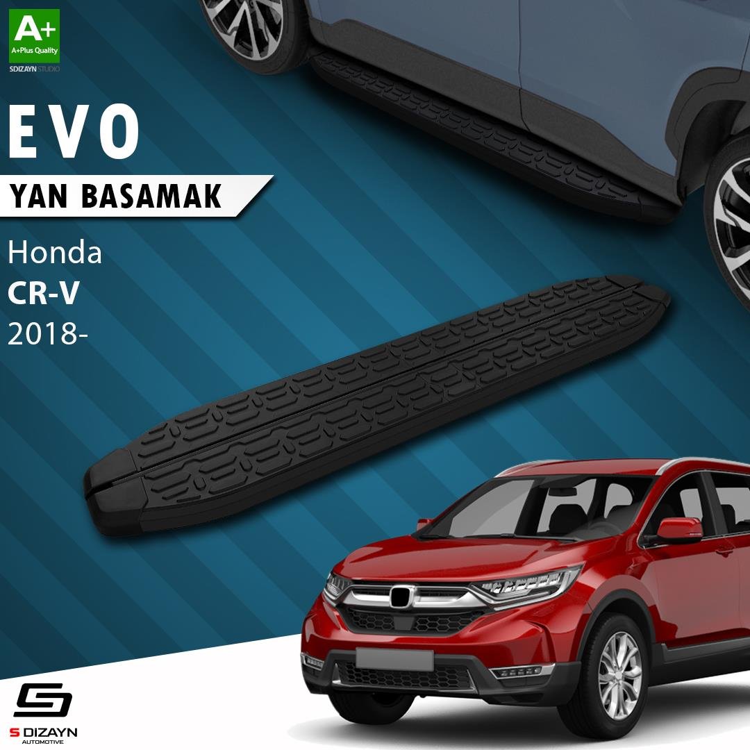 S-Dizayn Honda CR-V 5 Evo Siyah Yan Basamak 173 Cm 2018-2022 A+ Kalite
