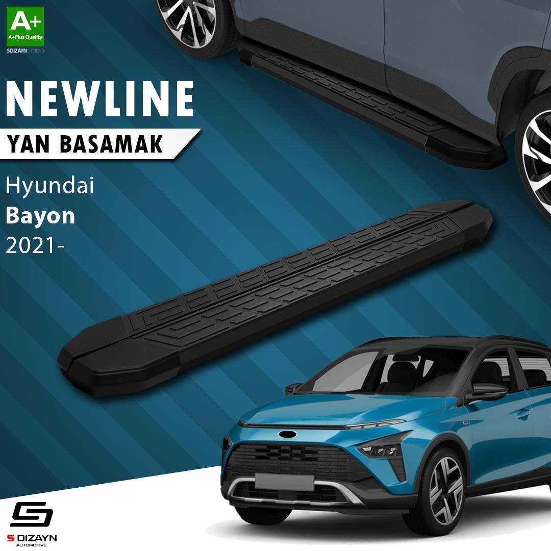 S-Dizayn Hyundai Bayon NewLine Siyah Yan Basamak 173 Cm 2021 Üzeri A+ Kalite
