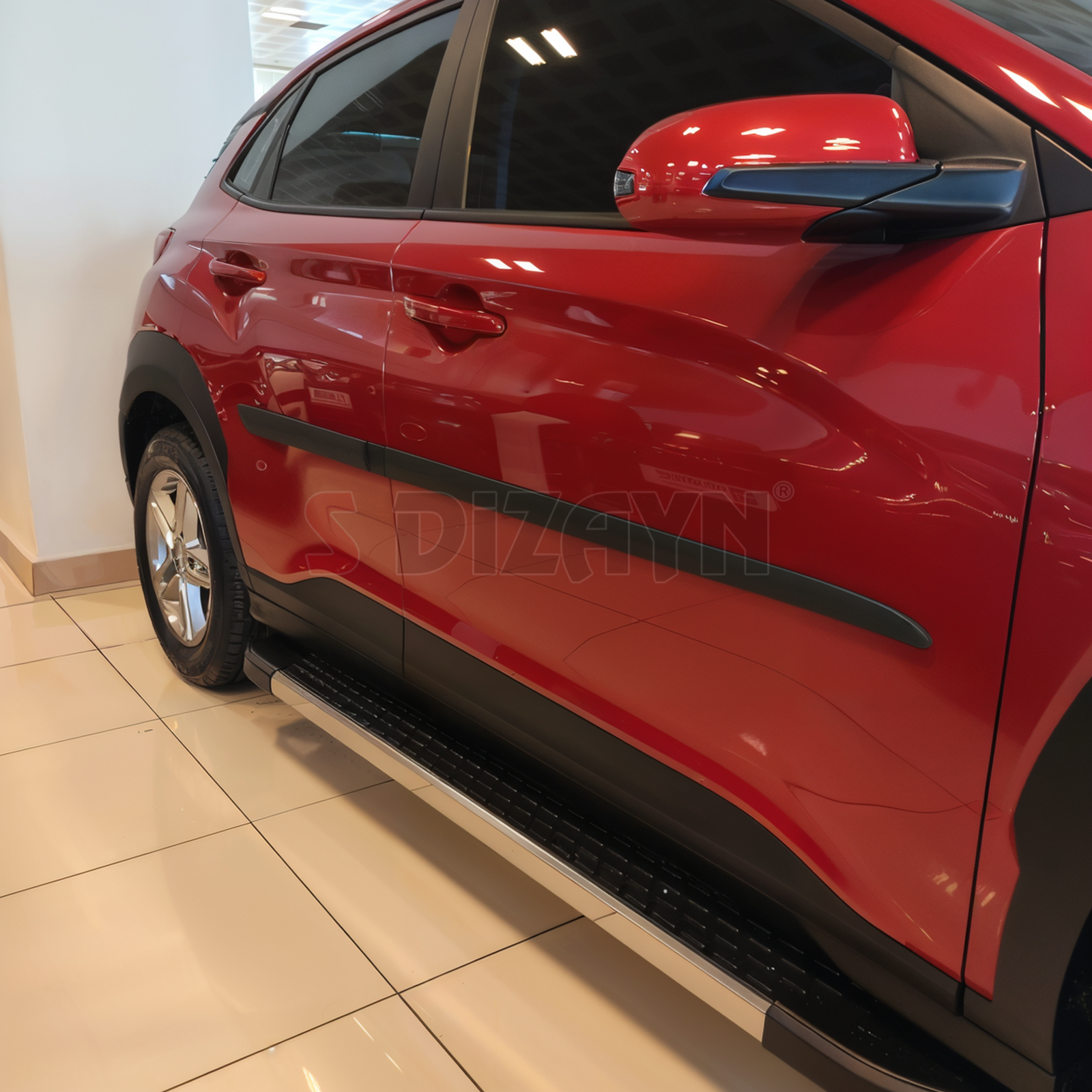 S-Dizayn Hyundai Kona ABS Plastik Yan Kapı Koruma Çıtası 2018-2023 A+ Kalite