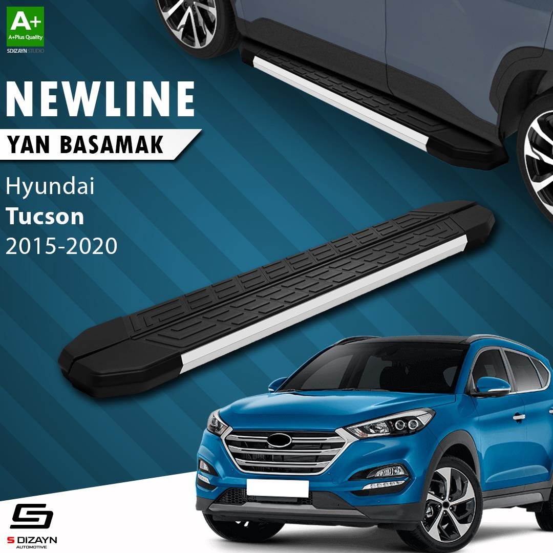 S-Dizayn Hyundai Tucson 3 NewLine Aluminyum Yan Basamak 173 Cm 2015-2020 A+ Kalite