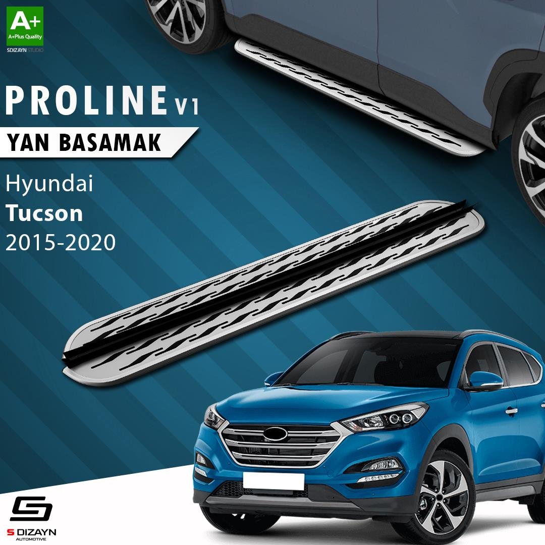 S-Dizayn Hyundai Tucson 3 OEM Still Pro V2 Aluminyum Yan Basamak 173 Cm 2015-2020 A+ Kalite