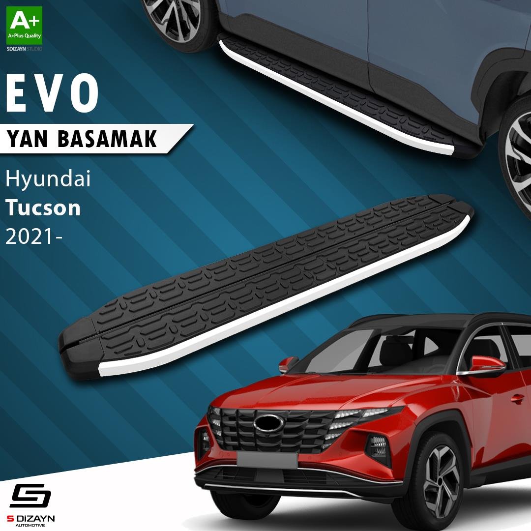 S-Dizayn Hyundai Tucson 4 Evo Aluminyum Yan Basamak 173 Cm 2021 Üzeri A+ Kalite