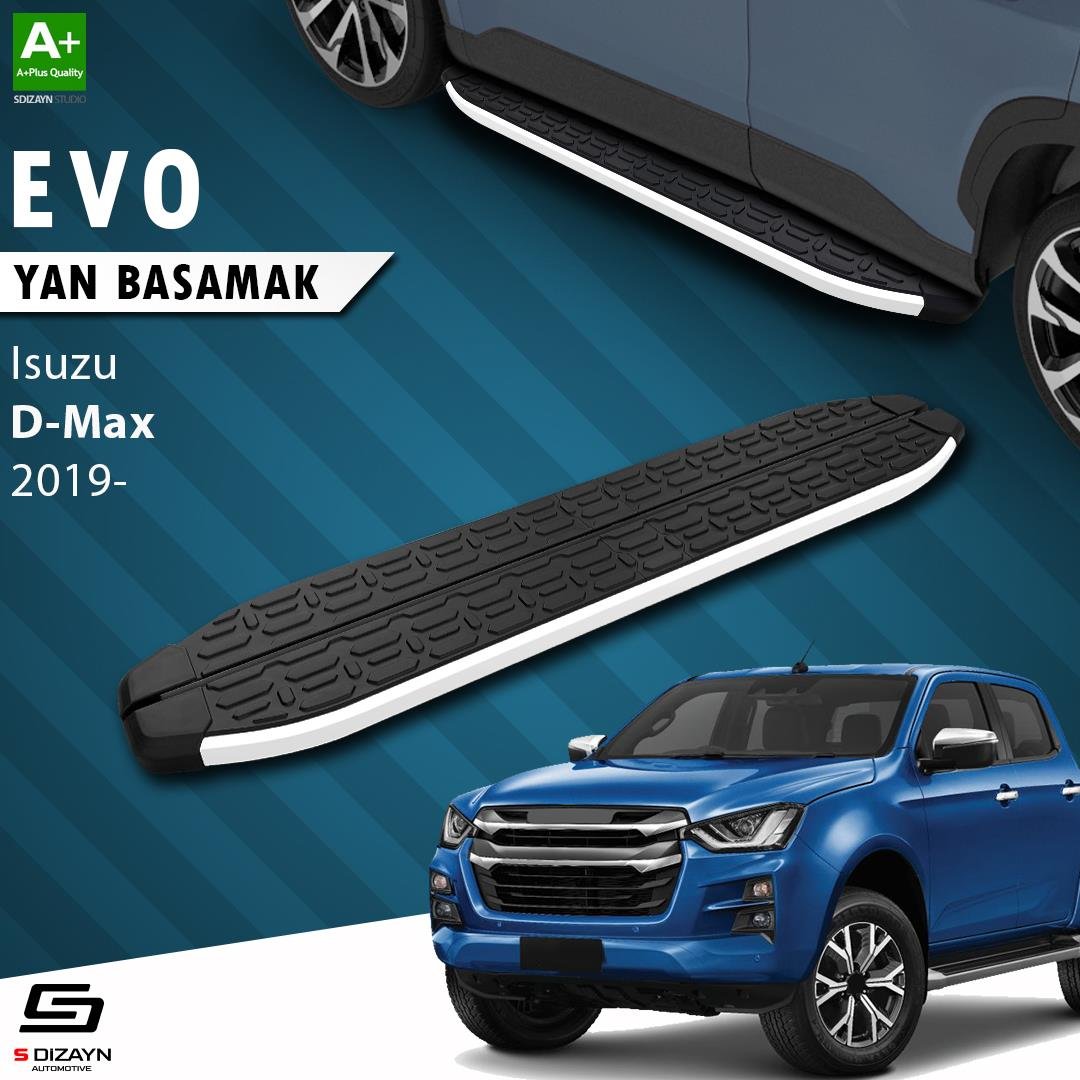 S-Dizayn Isuzu D-Max 3 Evo Aluminyum Yan Basamak 203 Cm 2019 Üzeri A+ Kalite