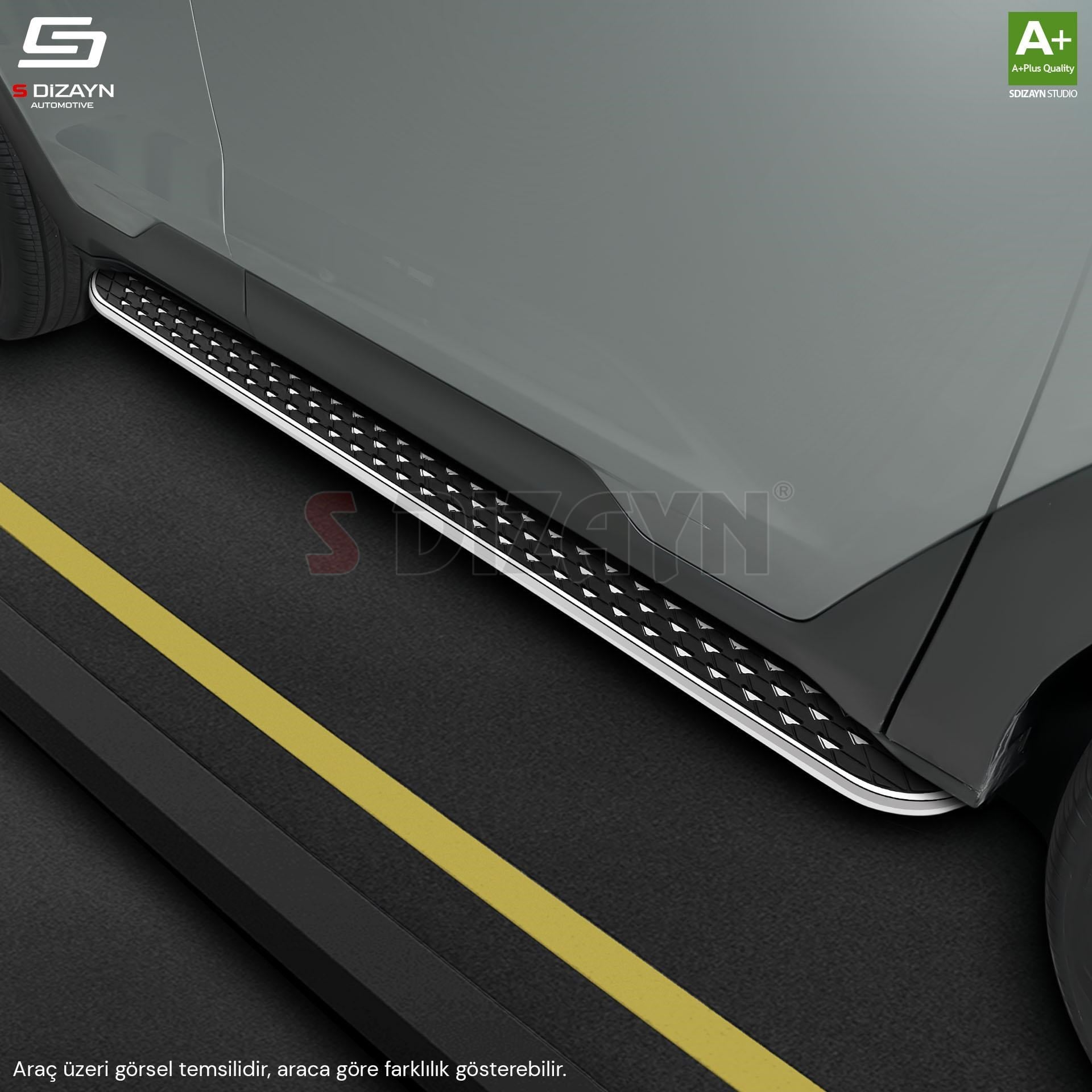 S-Dizayn Jeep Commander Diamond Krom Yan Basamak 203 Cm 2006-2010 A+ Kalite