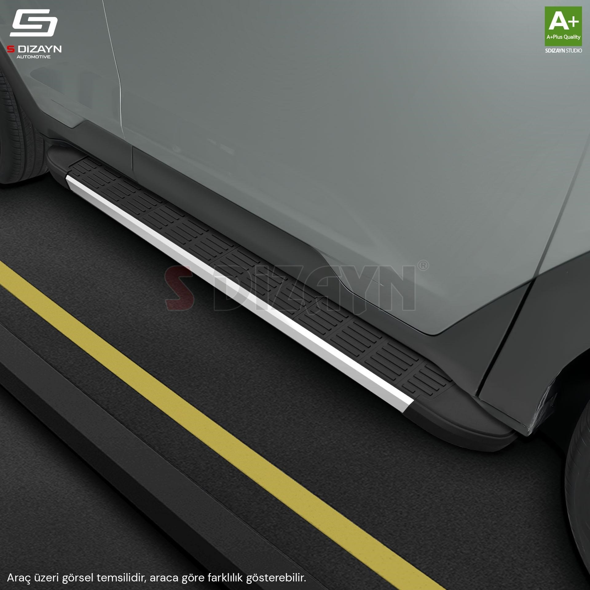 S-Dizayn Kia EV3 S-Line Aluminyum Yan Basamak 183 Cm 2025 Üzeri A+ Kalite