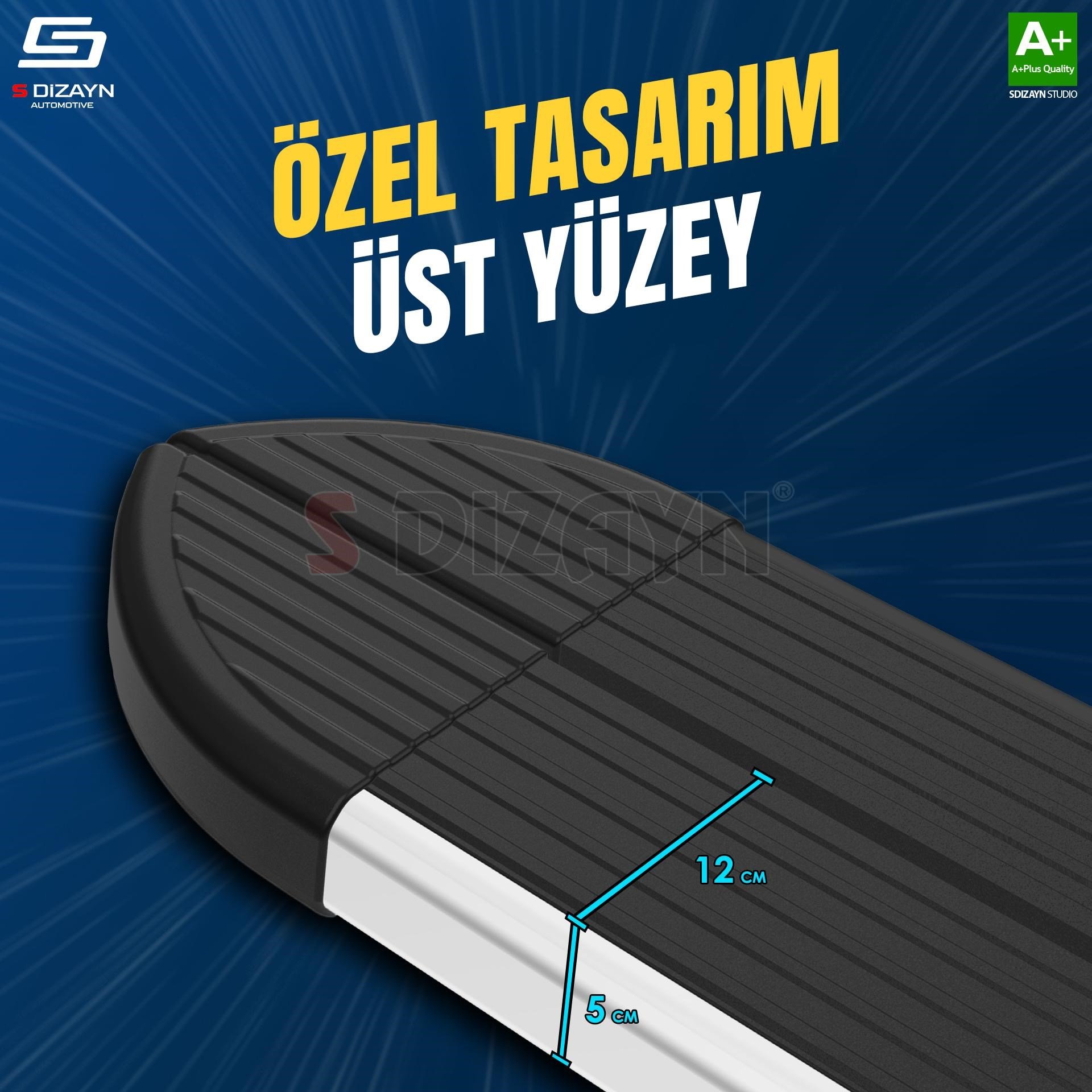 S-Dizayn Kia EV3 Skyline Aluminyum Yan Basamak 183 Cm 2025 Üzeri A+ Kalite
