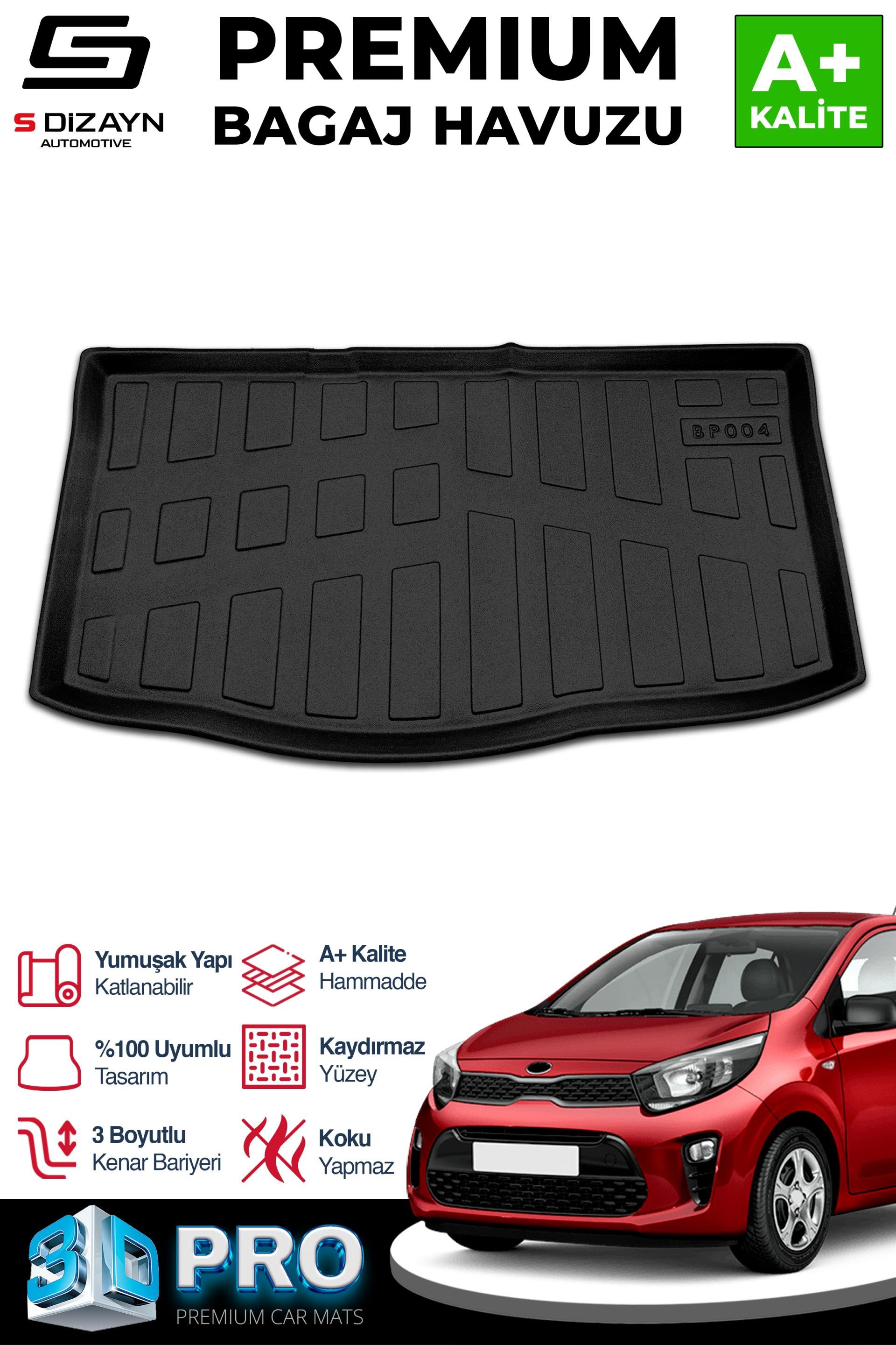 S-Dizayn Kia Picanto 3D Pro Bagaj Havuzu 2017 Üzeri A+ Kalite