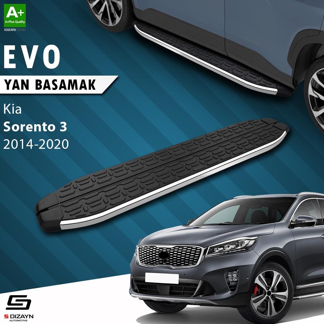 S-Dizayn Kia Sorento 3 Evo Krom Yan Basamak 183 Cm 2014-2020 A+ Kalite