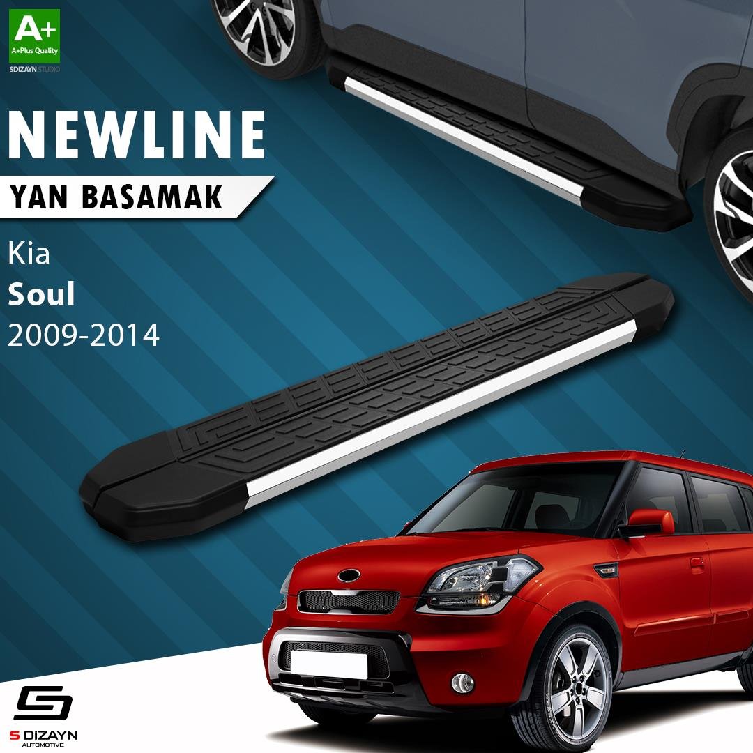 S-Dizayn Kia Soul NewLine Krom Yan Basamak 173 Cm 2009-2014 A+ Kalite