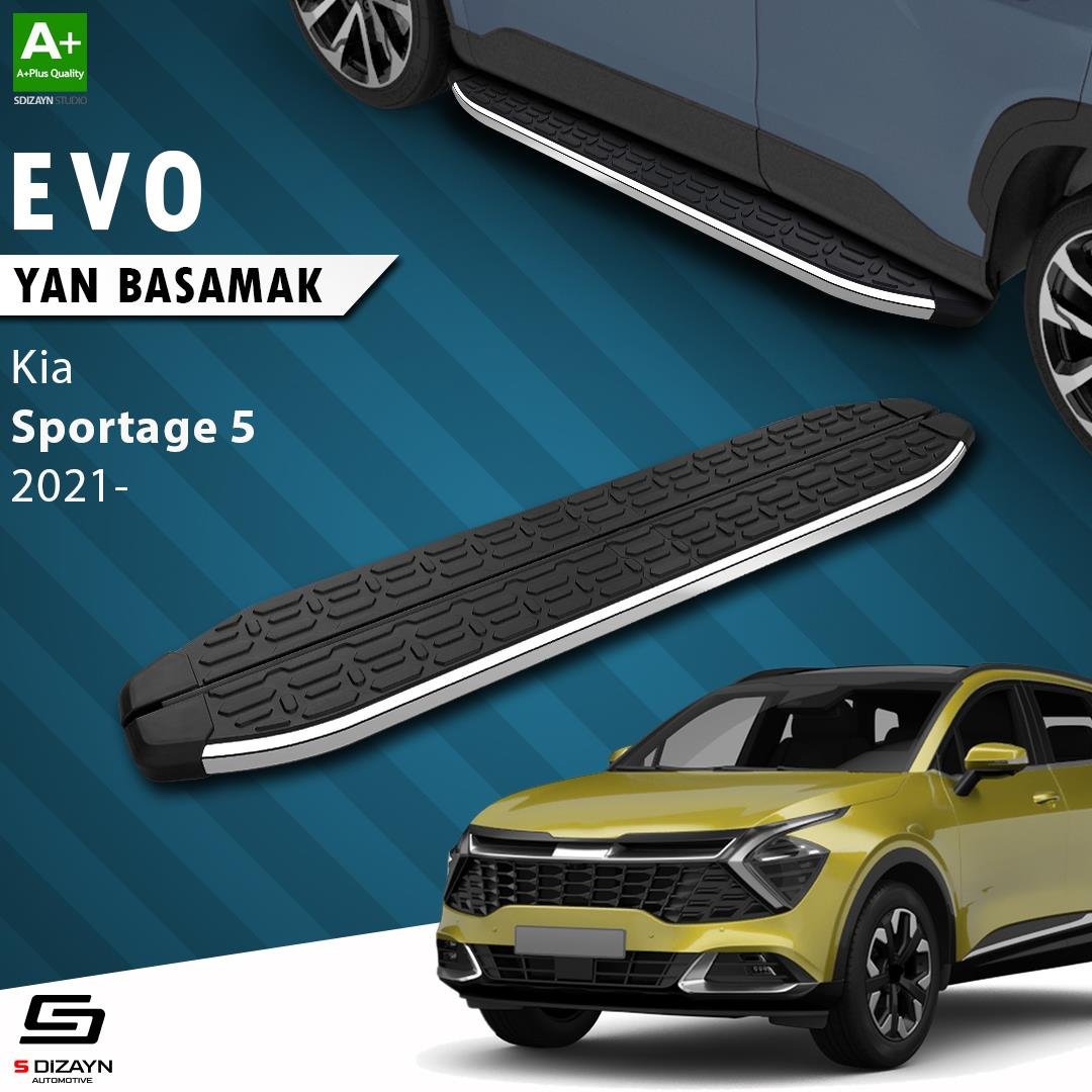 S-Dizayn Kia Sportage 5 Evo Krom Yan Basamak 173 Cm 2021 Üzeri A+ Kalite